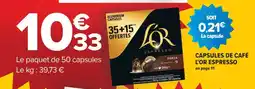 Carrefour Capsules de café L'OR Espresso offre