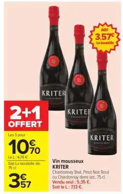 Carrefour Vin Mousseux Kriter offre