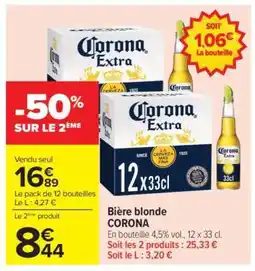 Carrefour BIÈRE BLONDE “CORONA” offre
