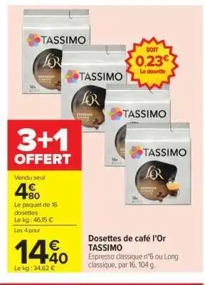 Dosettes de café L’Or TASSIMO
