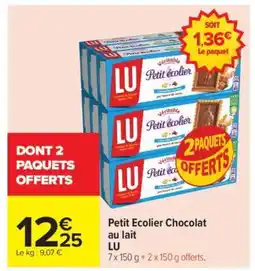 Carrefour Petit Écolier Chocolat au lait offre