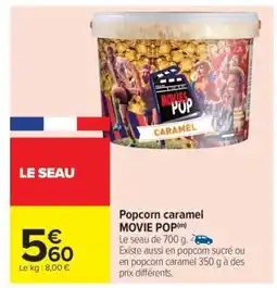 Carrefour Popcorn caramel MOVIE POP offre