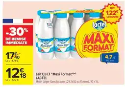 Carrefour Lait U.H.T Maxi Format offre