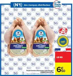 Carrefour Poulet fermier d'Auvergne Label Rouge offre