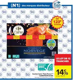 Carrefour Saumon fumé Pack Promo CARREFOUR EXTRA offre