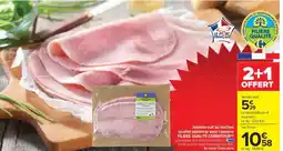 Carrefour Jambon cuit au torchon qualité supérieur avec couenne FILIÈRE QUALITÉ CARREFOUR offre
