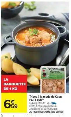 Carrefour Tripes à la mode de Caen PAILLARD offre