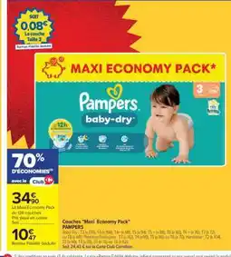 Carrefour Pampers Maxi Economy Pack offre