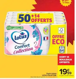 Carrefour Papier toilette LOTUS COLLECTION offre