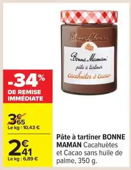 Carrefour Pâte à tartiner Bonne Maman offre