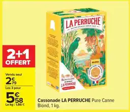 Carrefour Cassonade LA PERRUCHE Pure Canne Blond, 1 kg offre