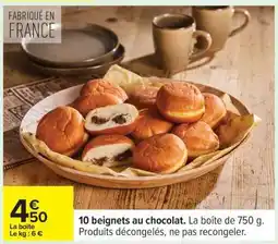 Carrefour 10 beignets au chocolat offre