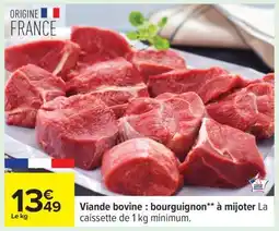 Carrefour Viande bovine : bourguignon** à mijoter offre
