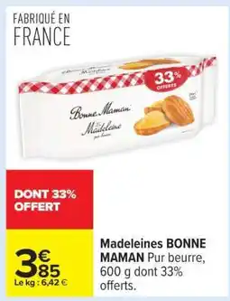 Carrefour Madeleines Bonne Maman offre