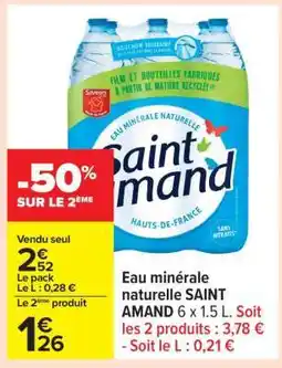 Carrefour Eau Minérale Naturelle Saint Amand offre