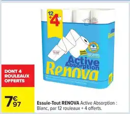 Carrefour ESSUIE TOUT RENOVA ACTIVE ABSORPTION offre