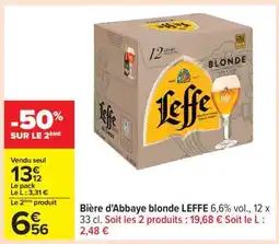 Carrefour BIÈRE D'ABBAYE BLONDE LEFFE offre