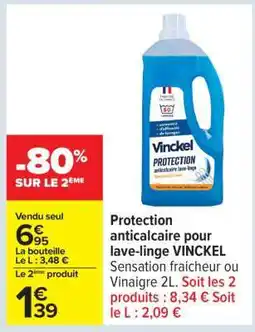 Carrefour Protection anticalcaire pour lave-linge VINCKEL offre
