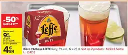 Carrefour Bière d'Abbaye LEFFE Ruby offre