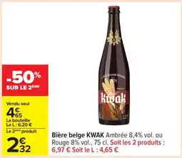 Carrefour Bière belge KWAK offre
