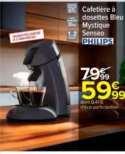 Carrefour Cafetière à dosettes Bleu Mystique Senseo PHILIPS offre