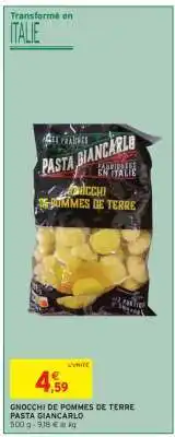 Intermarché GNOCCHI DE POMMES DE TERRE PASTA GIANCARLO offre