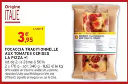 Intermarché FOCACCIA TRADITIONNELLE AUX TOMATES CERISES offre