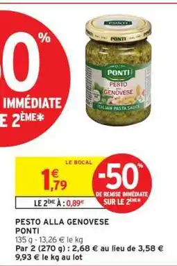 Intermarché PESTO ALLA GENOVESE PONTI offre