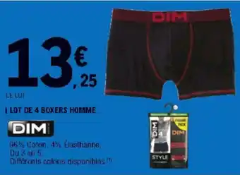 E.Leclerc Lot de 4 boxers homme offre
