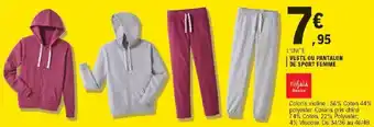 E.Leclerc Veste ou pantalon de sport femme offre