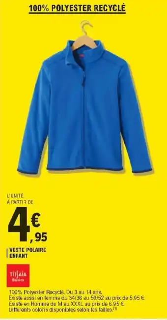 E.Leclerc Veste polaire enfant offre