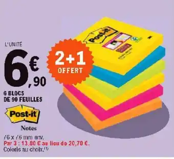 E.Leclerc 6 Blocs de 90 feuilles offre