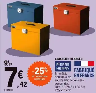 E.Leclerc Classeur ménager offre