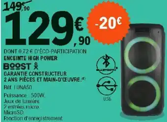 E.Leclerc Enceinte high power offre
