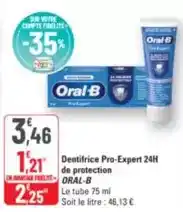 G20 Oral-b - dentifrice pro-expert 24h de protection offre