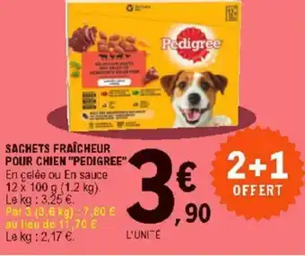 E.Leclerc Sachets fraîcheur pour chien "pedigree" offre