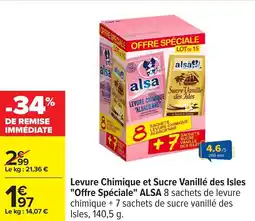 Carrefour Levure chimique et sucre vanillé des isles offre spéciale alsa offre