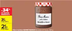 Carrefour Pâte à tartiner bonne maman noisettes et cacao offre
