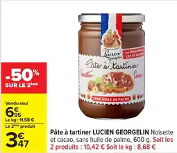 Carrefour Pâte à tartiner lucien georgelin offre