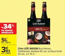 Carrefour Cidre loïc raison offre