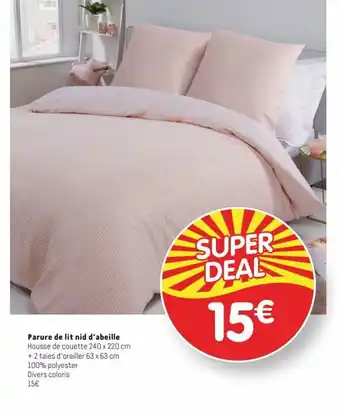 b&m Parure de lit aid d'abeille offre