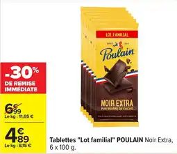 Carrefour Tablettes lot familial poulain offre