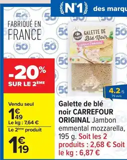 Carrefour Galette de blé noir carrefour original offre