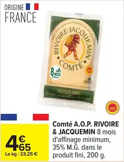 Carrefour Comté a.o.p. rivoire & jacquemin offre