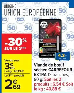 Carrefour Viande de bœuf séchée car extra offre