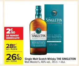Carrefour THE SINGLETON Single Malt Scotch Whisky offre