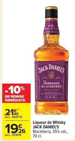 Carrefour JACK DANIEL'S Liqueur de Whisky offre