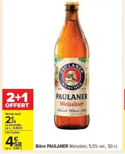 Carrefour PAULANER Bière offre