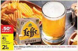 Carrefour LEFFE Bière d'Abbaye offre