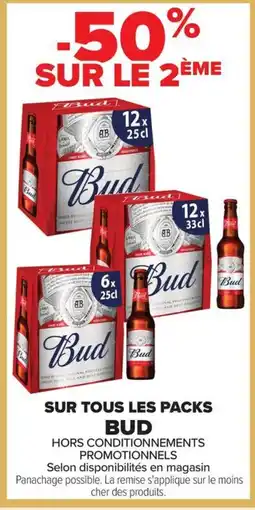 Carrefour BUD Sur tous les packs offre